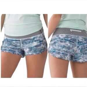 Lululemon Speed Short *4-Way Stretch Women’s 4 Blurry Belle Running Gym Striped